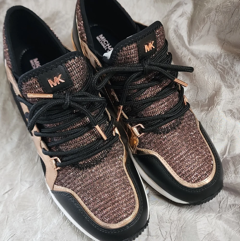 MICHAEL KORS WEDGE SNEAKERS SZ 6.5 NWT - Picture 3 of 15